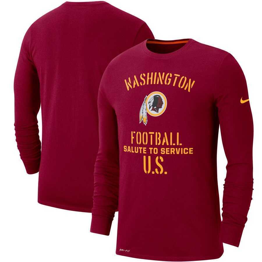 Men's Washington Redskins Nike Burgundy 2019 Salute to Service Sideline Performance Long Sleeve Shirt,We sell and wholesale Men's Washington Redskins Nike Burgundy 2019 Salute to Service Sideline Performance Long Sleeve Shirt on line form chian!